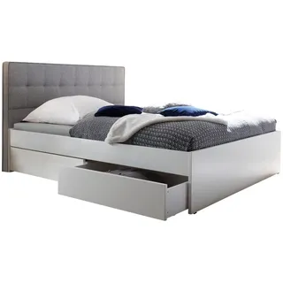 Hasena Stauraumbett , Weiß , Holzwerkstoff , 2 Schubladen , 160x200 cm , Über- und Sondergrößen erhältlich, gepolstertes Kopfteil, mit Schubkästen, in verschiedenen Größen erhältlich , Babymöbel & Kindermöbel, Kinderzimmer & Jugendzimmer, Kinderbetten, Kinderbetten & Jugendbetten