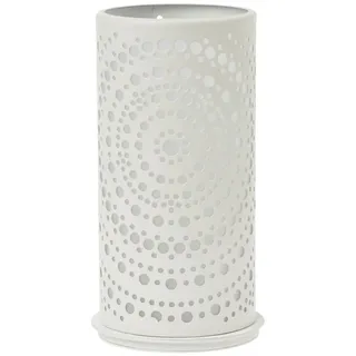 Duni Kerzenhalter Billy weiß aus Metall Look mit LED 140 x 75mm