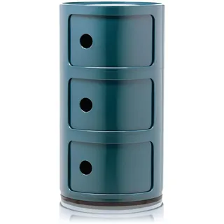 Kartell Componibili, 3 Elements, Blau, Runde Basis