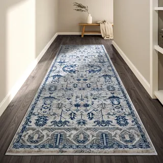 Villeroy & Boch Teppich »Emmanuel« rechteckig 11 mm Höhe Läufer, Orient, Wohnzimmer, Schlafzimmer, Klassisch, Kurzflor, Weich, blau