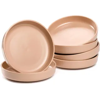 LEONARDO Speiseteller ROMA Ø 19,7 cm apricot 6er Set