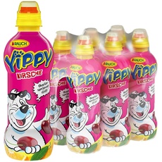 Rauch Yippy Kirsche | der fruchtig farbenfrohe Kinderspaß | mit 5 Vitaminen und Calcium | 6x 330ml PET Flasche