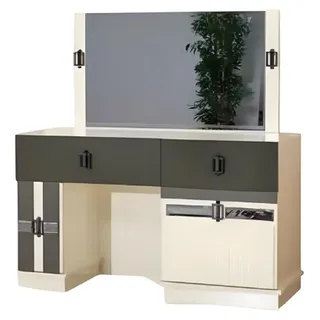 Design Einrichtung Schminktisch mit Spiegel Luxus Schlafzimmer Möbel - Beige