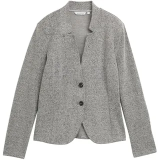 TOM TAILOR Damen 1048829 Fitted Jacquard Blazer, 36596-Grey Heringbone Boucle, L