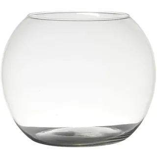 INNA-Glas Kerzen Kugelvase TOBI Earth aus Glas, klar, 20cm, Ø25cm | Kerzenglas