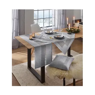 Tischdecke Gr. 4, grau, B:40cm L:40cm, Tischdecken, Tischdecke