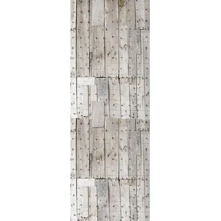 queence Vinyltapete »Fenyra« Holz   Motiv   Retro   bedruckt   gemustert glatt 90x250cm, selbstklebend, kinderleichte Anbringung,, Sticker, braun