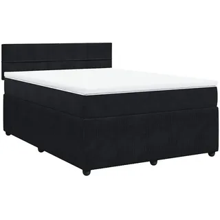 vidaXL Boxspringbett 140 x 200 cm Schwarz