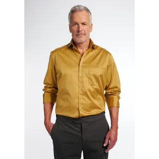 Langarmhemd ETERNA "COMFORT FIT", Herren, Gr. 40, Normalgrößen, gelb, Twill, 100% Baumwolle, normal, Manschette, Hemden Langarmhemd, EASY IRON (bügelleicht)