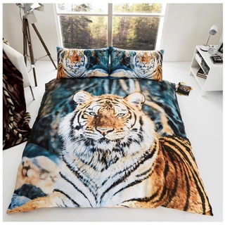 GC GAVENO CAVAILIA Bettwäsche-Set mit 3D-Tierdruck, Polycotton-Bettwäsche-Sets, Wildtier-Bettbezüge, Tiger, Doppelbett