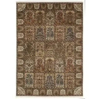 OCI DIE TEPPICHMARKE Läufer OCI DIE TEPPICHMARKE "Sonam Bakhtyari" Gr. 13, beige Creme B:80cm H:6mm L:300cm, Seide, Wolle, Teppiche, Läufer, hochwertig handgeknüpft, mit Fransen, Wohnzimmer