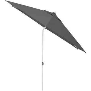 Kettler Sonnenschirm , Anthrazit, Silberfarben , Textil , 360° drehbar, höhenverstellbar, lichtecht, Knickgelenk, regenabweisend, rostfrei, stabile Strebegelenke, U-Profil-Streben, UV-beständig, wetterfest, mit Belüftung, geeignet für Balkon , Sonnenschutz, Sonnenschirme