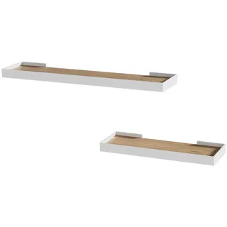 Vicco Wandregal Erni 60 x 3 x 15 cm Weiß/Eiche