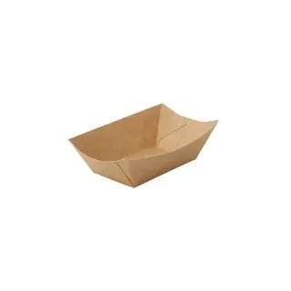 Greenbox Snackschalen, trocken & leicht fettige Speisen, braun, Umweltfreundliche Pappschalen für den Außer-Haus-Verkauf, 1 Packung = 250 Stück, Fassungsvermögen: 200 ml