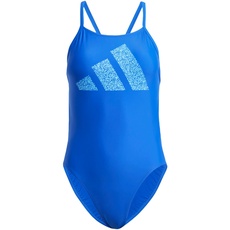 Bild von Women's 3 Bar Logo Print Swimsuit Badeanzug, Royal Blue/White, 36