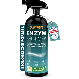 Enzymreiniger Spray 750 ml - Geruchsentferner & Fleckenentferner biologisch | gegen Gerüche & Flecken, porentief, tiefenwriksam, gegen Urin, Schweiß, Schmutz & Tiergerüche, Sofa, Teppich, Matratze, Auto