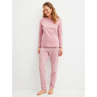 CALIDA Schlafanzug »Cotton Special« 2 tlg. Langarm, bequem, Baumwolle, Rundhals-Ausschnitt, lila