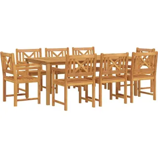 vidaXL Garten Essgruppe 9 stk. Braun Massivholz Akazie - Braun