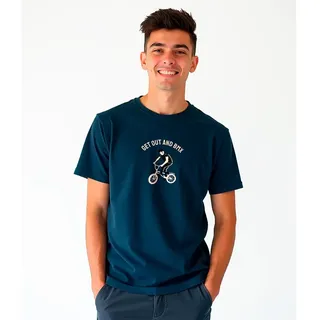 Kruskis Get Out And Bmx Kurzarm-t-shirt - Denim Blue - L