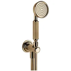 Gessi Venti20 Brause-Set mit Wandanschlussbogen, mit Halterung, Schlauch und Handbrause, Wandmontage, 1/2 Anschluss, 65123, Farbe: Warm Bronze PVD