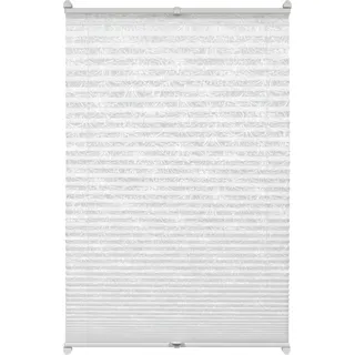 Gardinia Easy Fix Plissee Weiß 60 cm x 130 cm mit 2 Bedienschienen