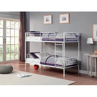 Atlantic Home Collection Etagenbett Adam 90 x 200 cm Metall weiß