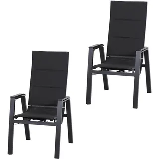 Siena Garden Garten-Relaxsessel , Anthrazit , Metall, Kunststoff , 73x110x59 cm , wetterbeständig , Gartenmöbel, Gartenliegen, Liegestühle