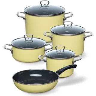 NOUVELLE PUR Emaille Kochgeschirr-Set 5-tlg Gelb - Gelb