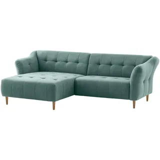 Livetastic Eckschlafsofa , Türkis , Textil , Buche , vollmassiv , 254x160 cm , Made in Eu , Stoffauswahl, seitenverkehrt erhältlich, Hocker erhältlich, Rücken echt, in den Filialen seitenverkehrt erhältlich, Armteil links, Armteil rechts , Wohnzimmer, Sofas & Couches, Schlafsofas, Sonstige Schlafsofas