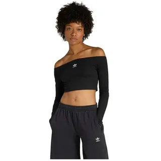 Adidas Originals Essentials Rib Off Shoulder Langarm-t-shirt - Black - M