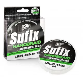 SUFIX Nanobraid Geflochtene Schnur 100 M - Chartreuse - 0.040 mm