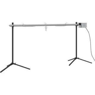 vidaXL Automatischer Grillspieß mit Motor Edelstahl 150x46,5x82,5 cm - Silber