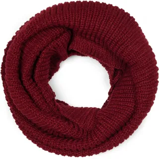 styleBREAKER Strickschal "Unifarbener Feinstrick Loop" 1 Stk., dunkelrot