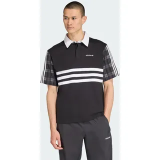 adidas Tartan Regular Rugby Poloshirt - Black - M