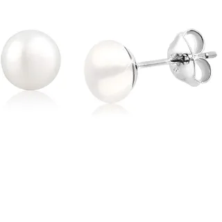 Elli Ohrringe Damen Ohrstecker Edel mit Süßwasserzuchtperle aus 925 Sterling Silber