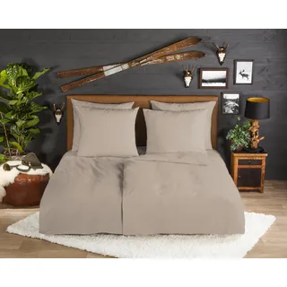 Good Morning Flanell-Bettwäsche-Set in beige