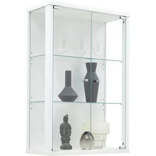 fif Möbel Vitrine OPTIMA 56 x 25,2 x 82 cm Weiß