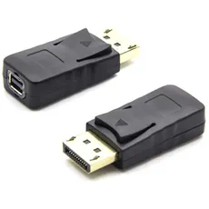 VMOJO DisplayPort Stecker auf Mini DisplayPort Buchse Adapter | DP auf Mini DP(Thunderbolt) Adapter Schwarz