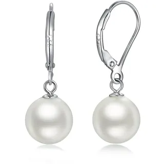 Perlen Ohrringe Damen Perlenohrringe Süßwasserperlen Hängend 925 Sterling Silber ohringe perlen echt