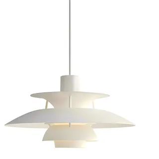 WQCSH Pendelleuchte Kreativer Moderner Minimalistischer Einfachheit Kronleuchter Dänemark Design Hängeleuchte Für Esszimmer Wohnzimmer Küche Restaurant lagern Kaffee Büro Schmücken 30CM -(Weiß)