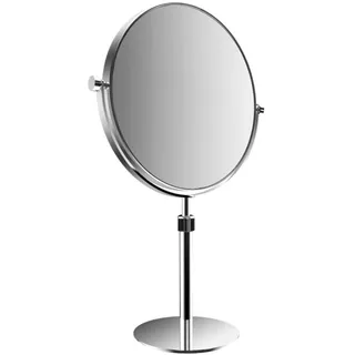 emco pure Standspiegel, höhenverstellbar, Durchmesser 229 mm, chrom, 109400120 - Silber