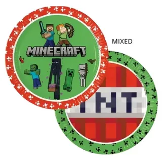 Minecraft Minecraft: Pappteller-Set - 23 cm, 8 Stück
