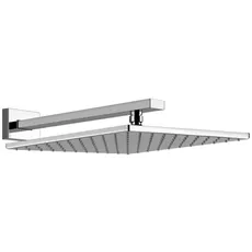 Gessi Rettangolo Antikalk-Kopfbrause 300x300 mm mit Gelenk und Wandarm, 1/2 Anschluss. Bei 3 bar Druck ca. 23 l/min, 15185, Farbe: Warm Bronze gebürstet PVD