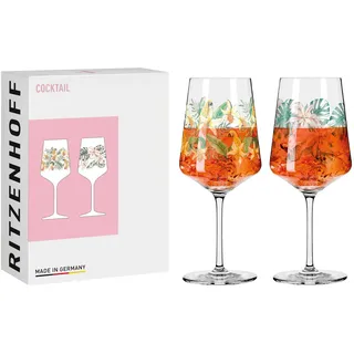RITZENHOFF Aperitif-Glas 2er-Set - 500 ml - Made in Germany | Artikelnr. 6221001, Serie Sommerrausch, 2 Aperitif-Gläser 500 ml, Kristallglas, spülmaschinenfest