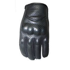Bikers Gear Australia Limited perforiert kurz Sommer Motorrad Handschuhe, Schwarz, Größe M