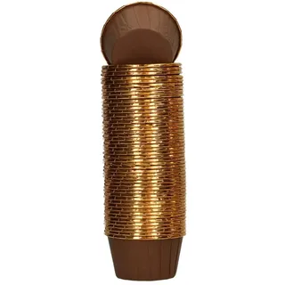 Wilton Muffin Cups Brown 50 Stück: Backförmchen für Muffins und Cupcakes, Glänzende Metallic-Finish, Auch ideal zum Servieren anderer Leckereien wie Petits Fours, Süßigkeiten oder Cake Pops