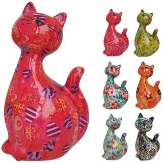 netproshop Spardose Katze aus Keramik Pomme Pidou, Auswahl:KatzeCaramel/pinkHerzen