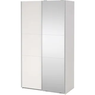 Home Affaire Schwebetürenschrank Como 118,5 x 221 x 66,6 cm Weiß/Spiegel