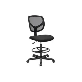 SONGMICS Arbeitsdrehstuhl schwarz