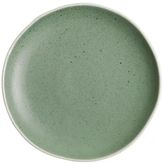 Olympia Chia Rustic Teller Set 205 mm/8 Zoll (6er-Pack), Grünes verglastes Porzellan, Mikrowellen- und Spülmaschinenfest, Reaktive Glasur, BS4034 zertifiziert, DR801